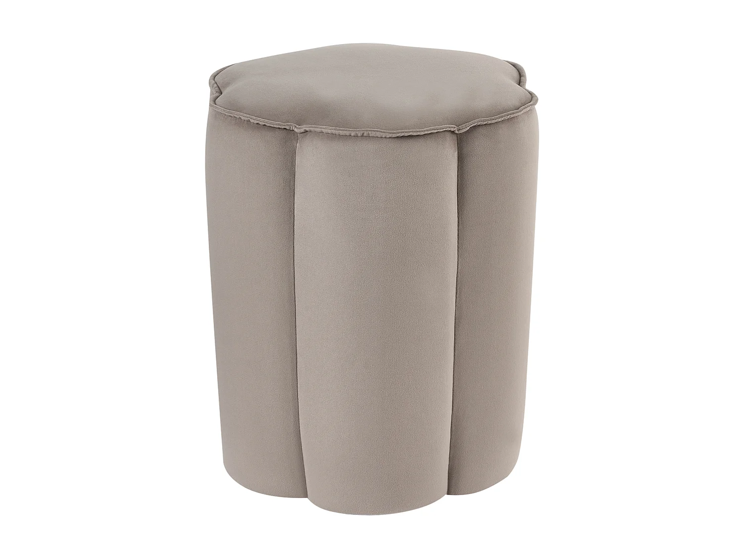 Pouf TAPPEN Velours Taupe