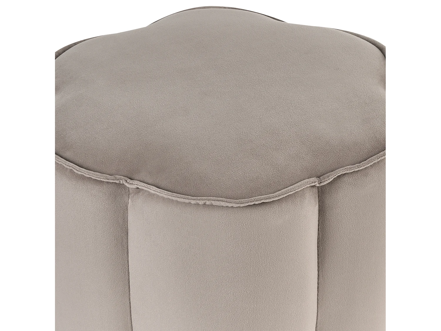 Pouf TAPPEN Velours Taupe 39 cm 39 cm 45 cm