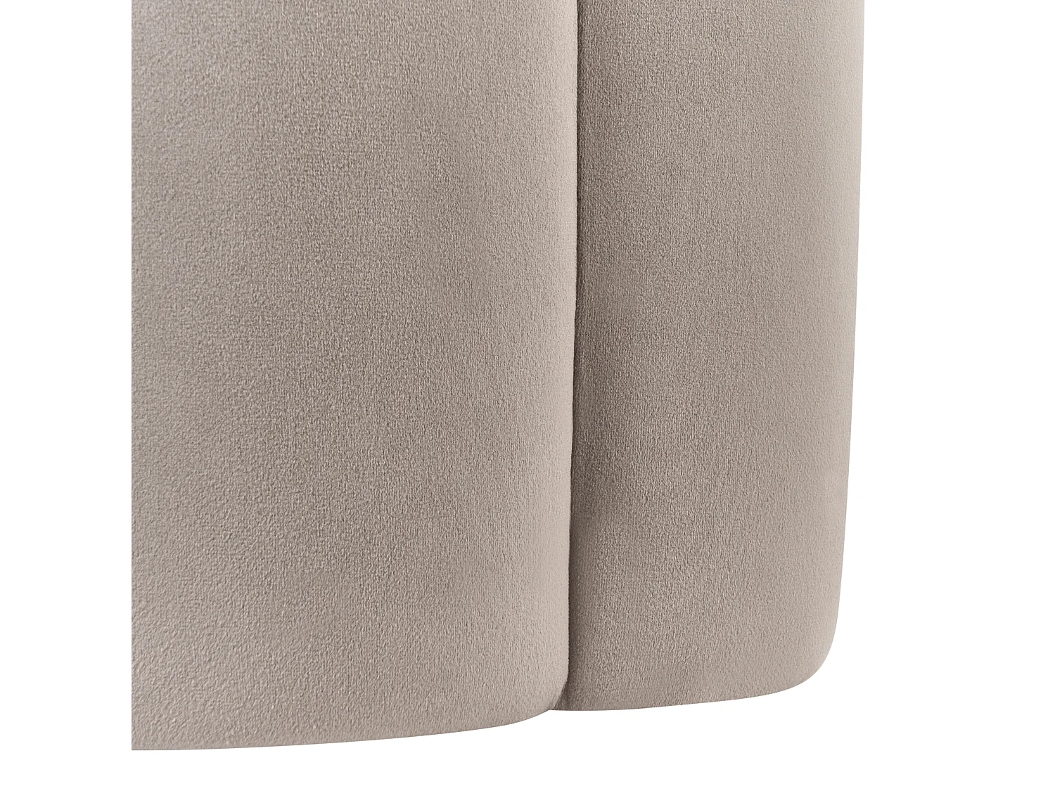 Pouf TAPPEN Velours Taupe 39 cm 39 cm 45 cm