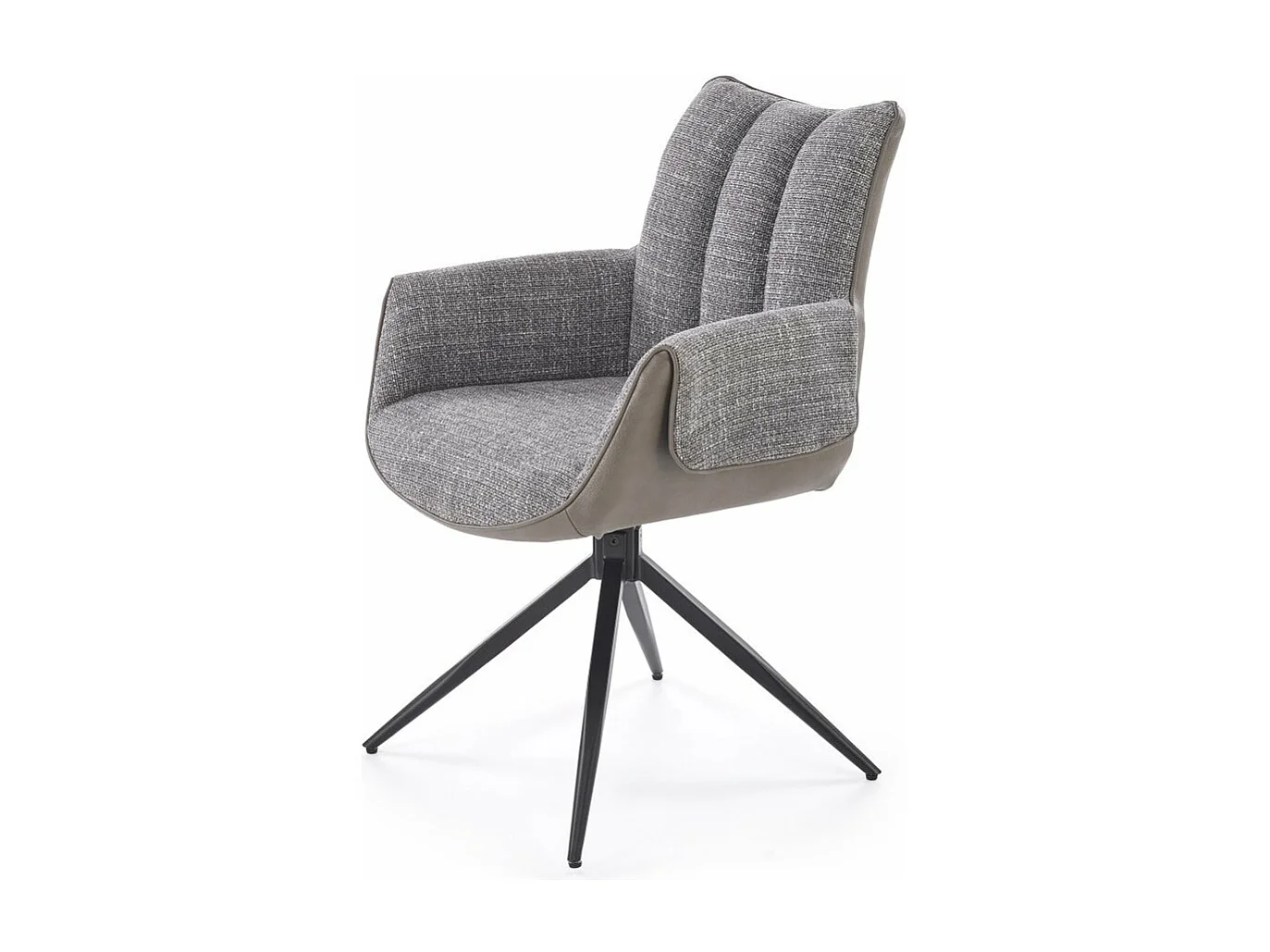Chaise K579/Revêtement tissu et simili cuir/Rotation/Gris