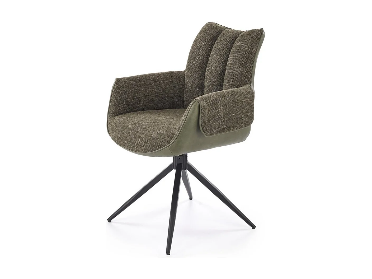 Chaise K579/Revêtement tissu et simili cuir/Rotation/Vert