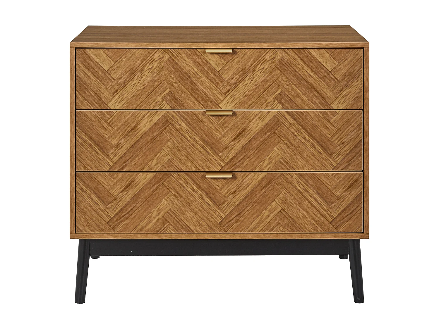 Commode Design 3 Tiroirs "Felix" 90cm Marron