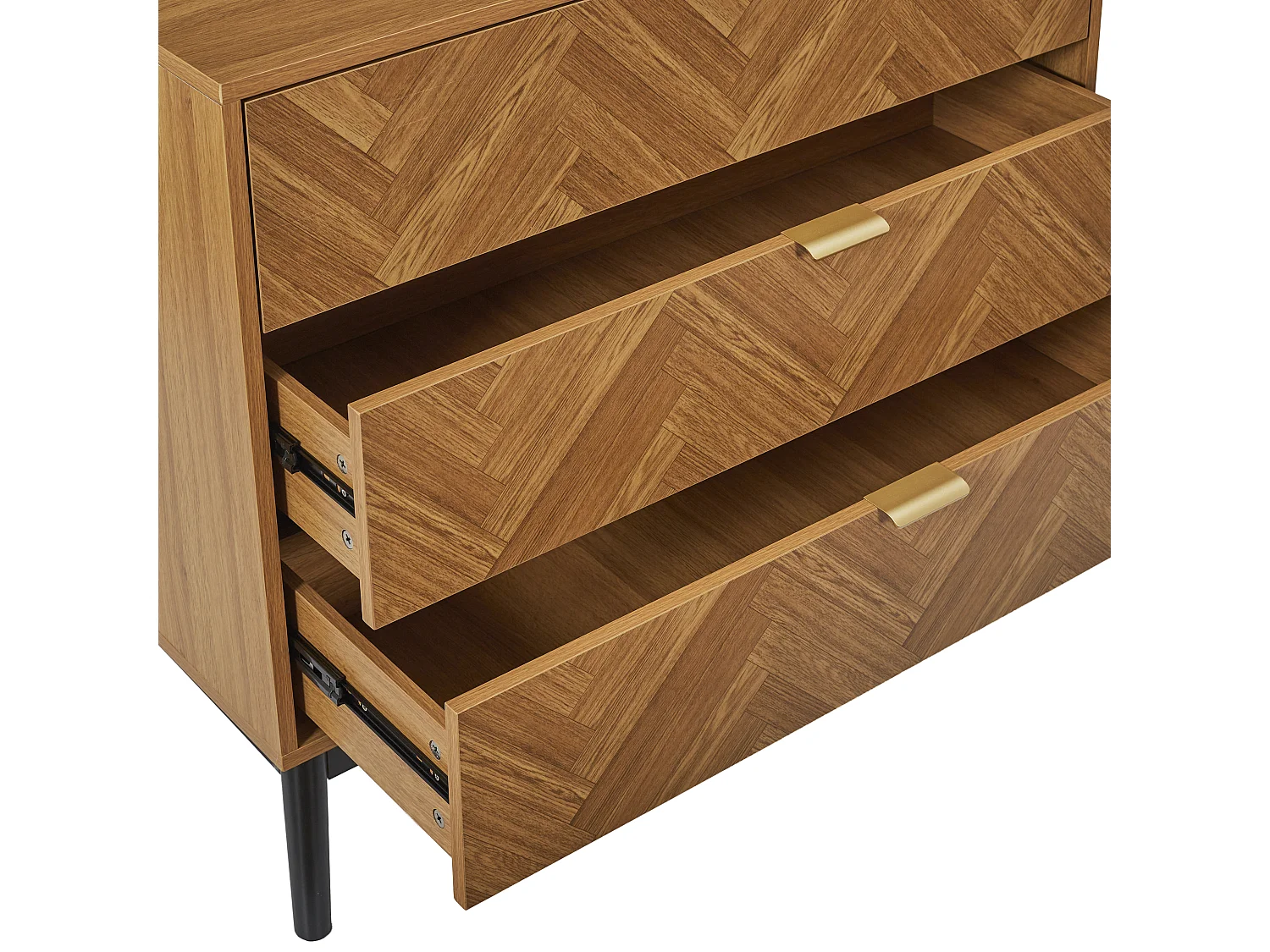 Commode Design 3 Tiroirs "Felix" 90cm Marron