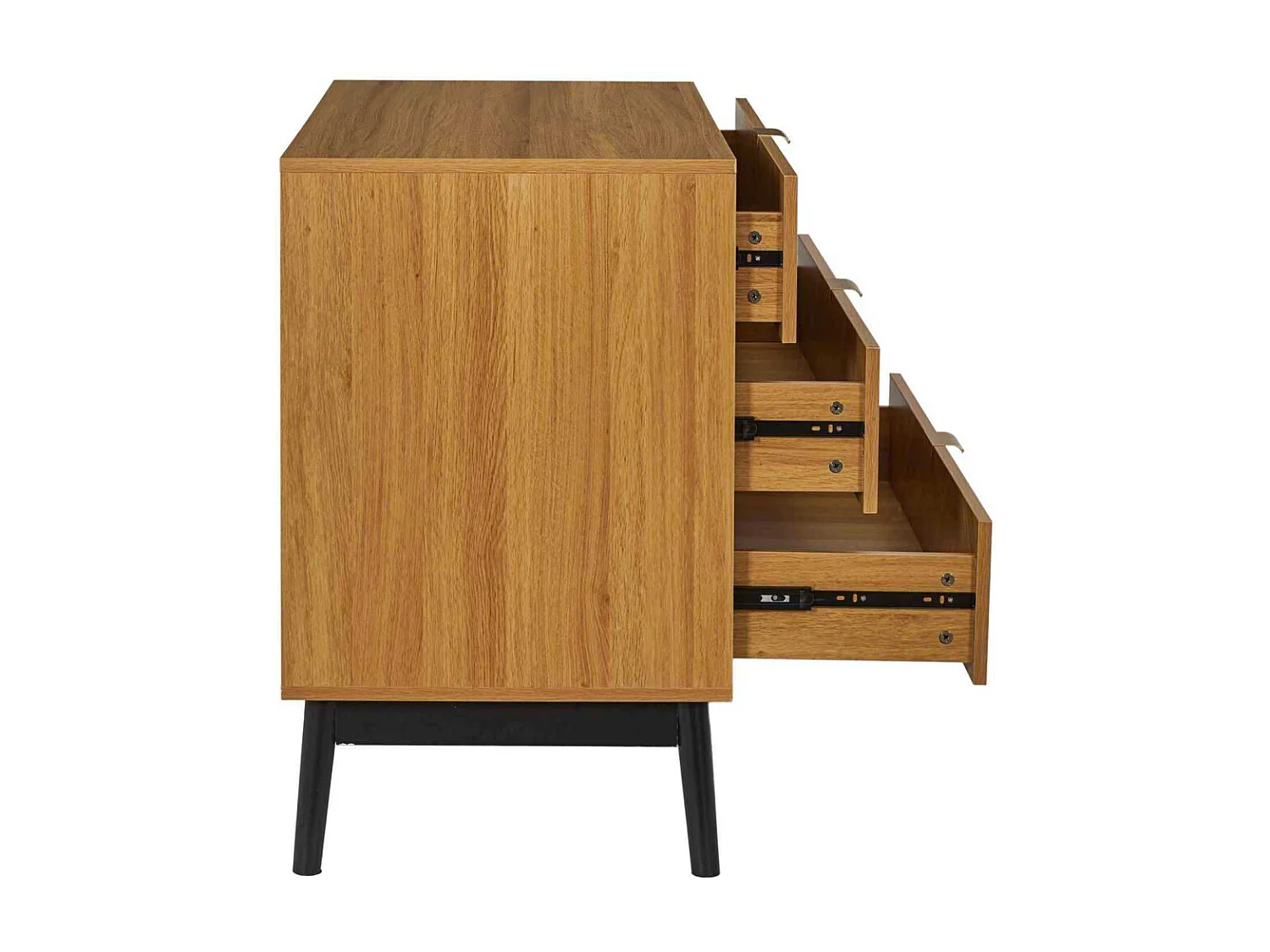 Commode Design 3 Tiroirs "Felix" 90cm Marron