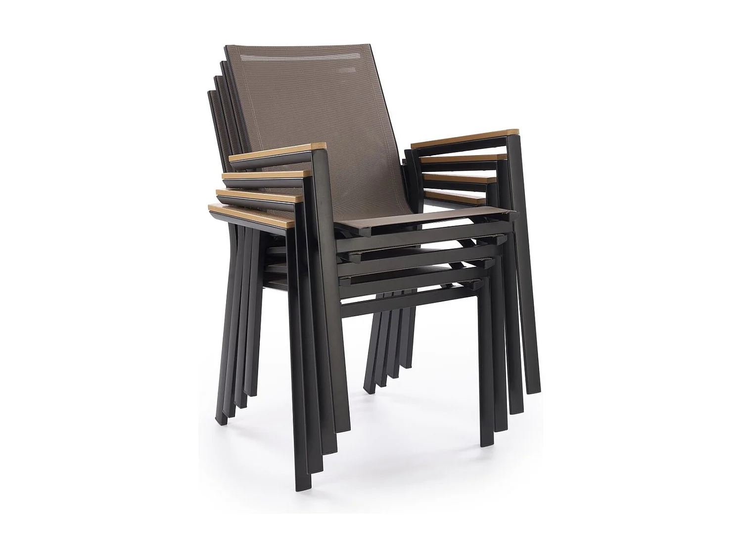 Gartenstuhl Fierro/Aluminium / Polystyrol/Grau&Braun