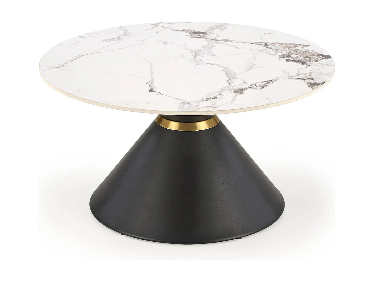 Tavolino Goretti/Sinterizzato/Marmo design/Bianco&Nero