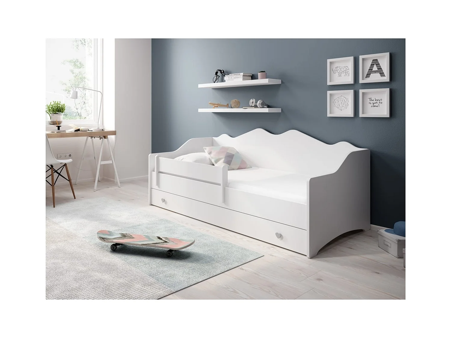 Bett Sena (80x160) /Matratze inklusive/Weiß