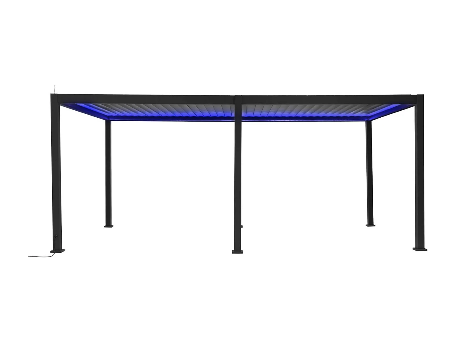 Pergola bioclimatica 3x6m elettrica in alluminio con illuminazione a