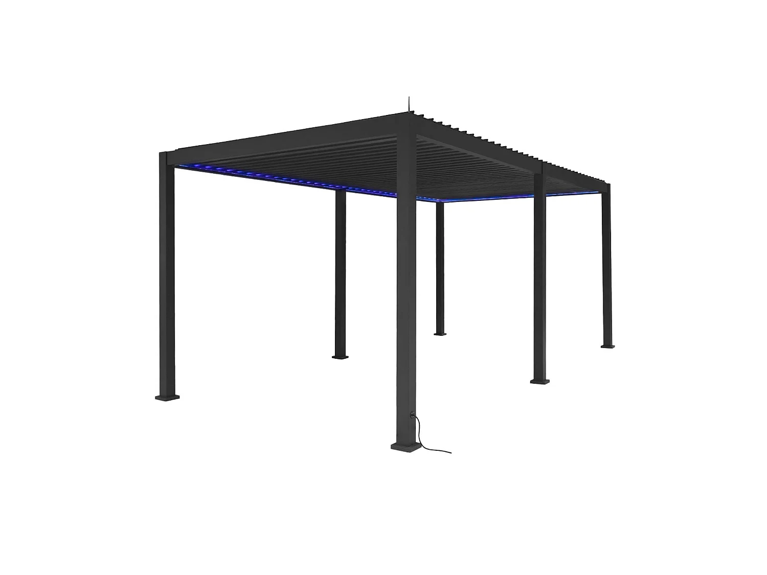 Pérgola bioclimática 3x6m eléctrica de aluminio con iluminación led