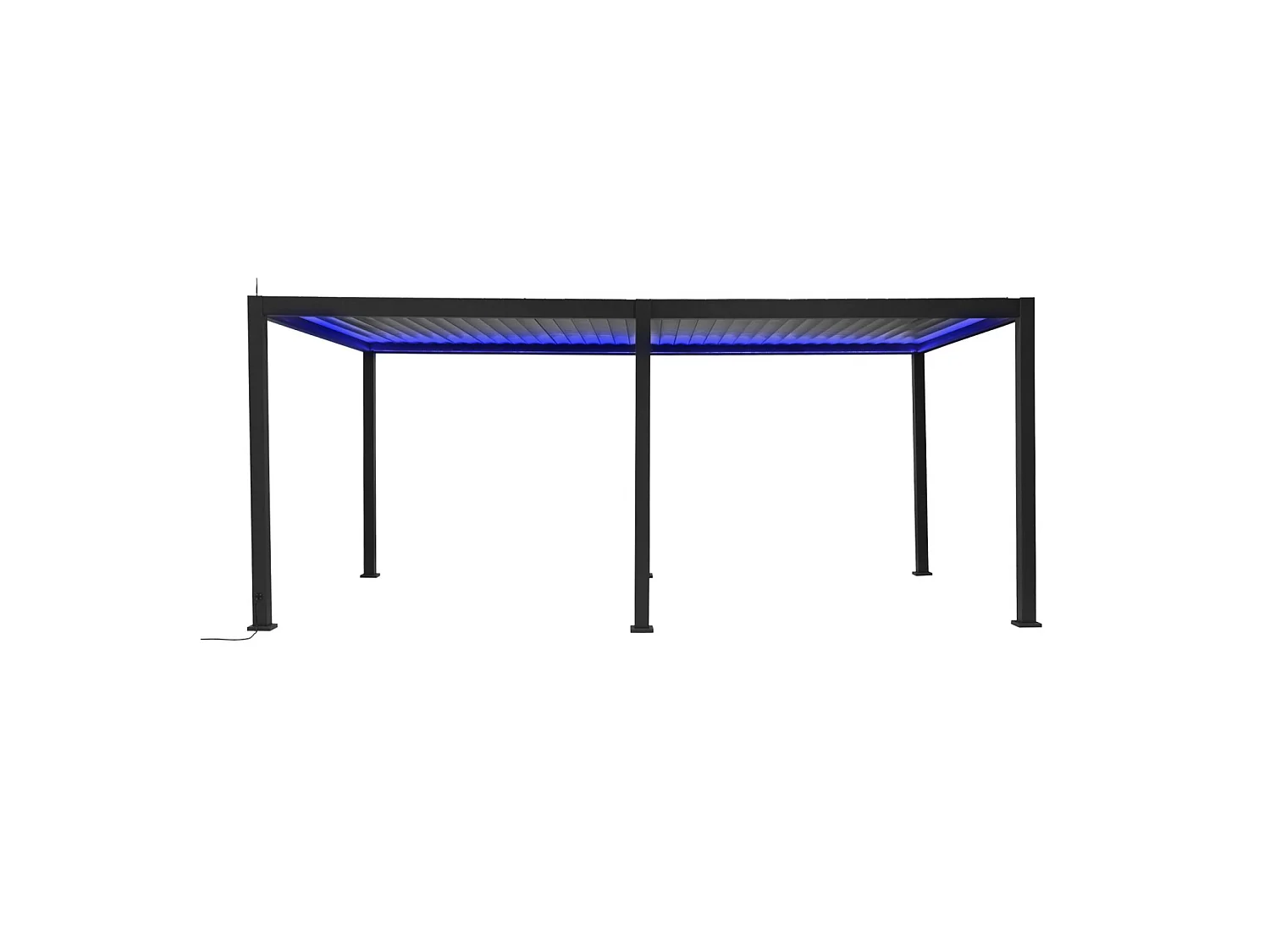 Pérgola bioclimática 3x6m eléctrica de aluminio con iluminación led