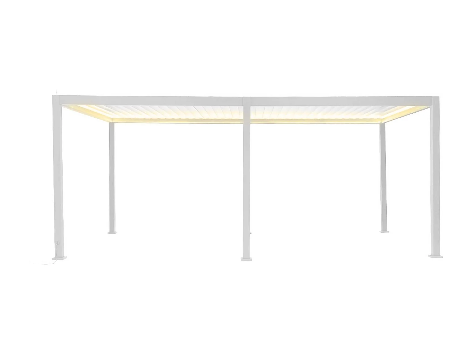 Pergola bioclimatica 3x6m elettrica in alluminio con illuminazione a