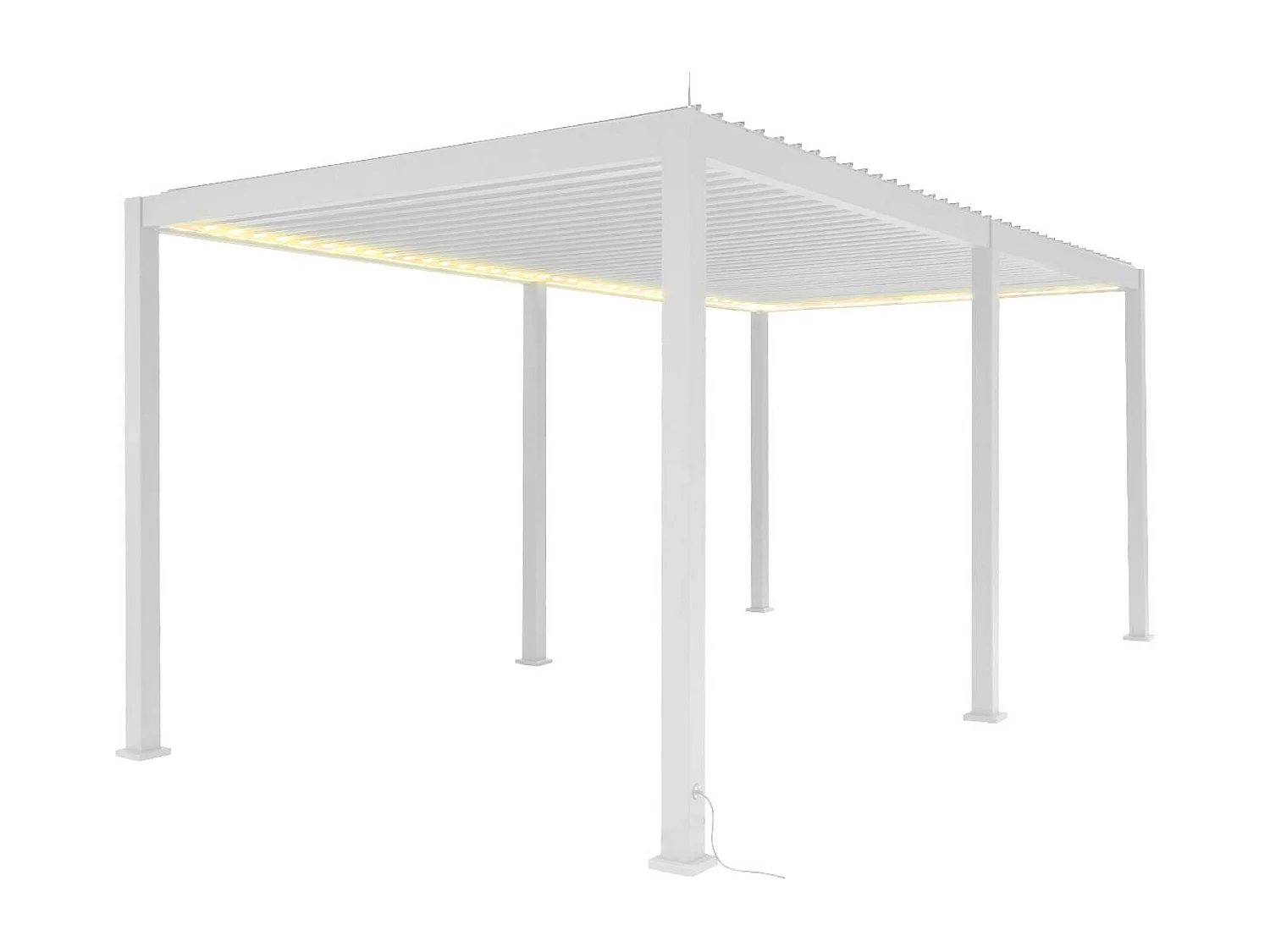 Pérgola bioclimática 3x6m eléctrica de aluminio con iluminación led