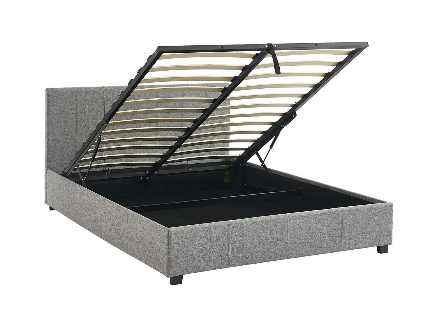 Letto box con rete a doghe e testiera, grigio chiaro i sweeek