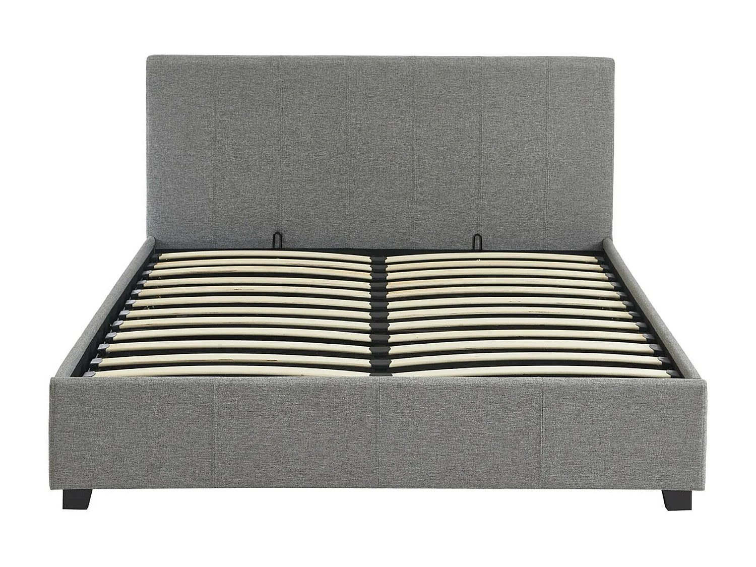 Letto box con rete a doghe e testiera, grigio chiaro i sweeek