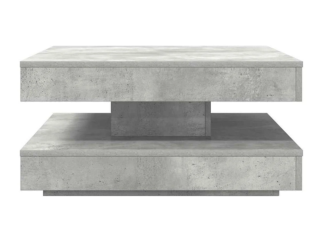Salontafel 360 graden draaibaar 70x70x34,5 cm betongrijs