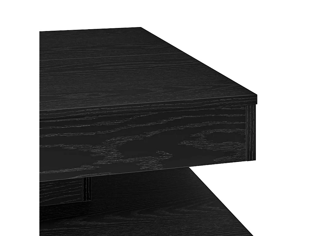 Table basse rotative à 360 degrés noir 70x70x34,5 cm