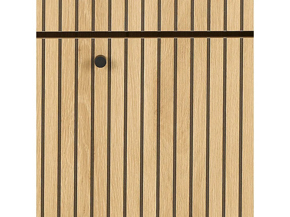 Storo - Meuble à chaussures 3 portes en bois et métal L71,6cm - Bois clair