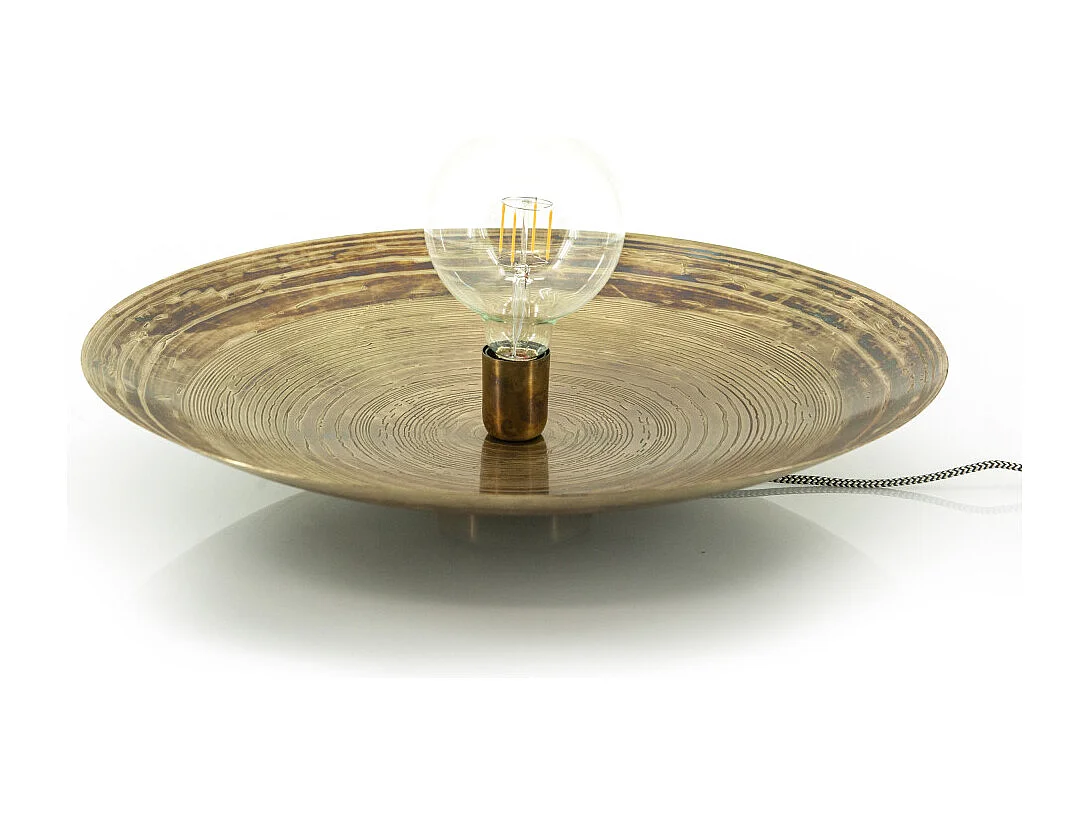 Horus - Applique murale ronde en métal ø59cm - Couleur - Laiton