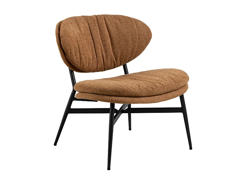 Nubo - Fauteuil lounge en tissu et métal - Rouille