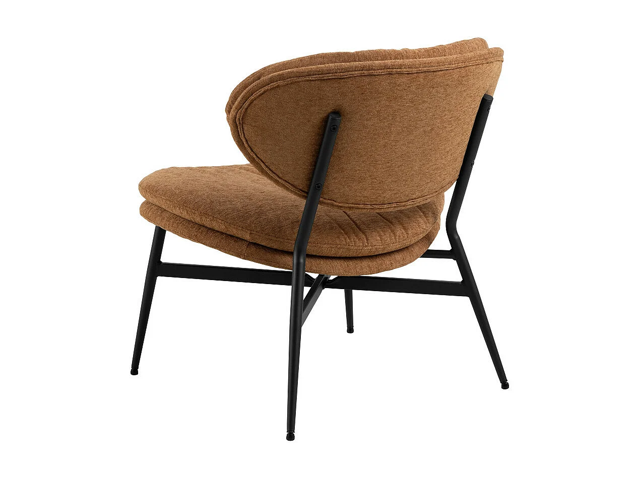 Nubo - Fauteuil lounge en tissu et métal - Rouille