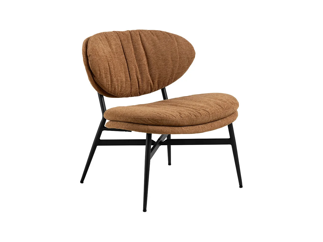 Nubo - Fauteuil lounge en tissu et métal - Rouille