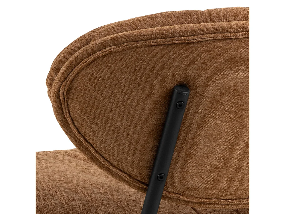 Nubo - Fauteuil lounge en tissu et métal - Rouille