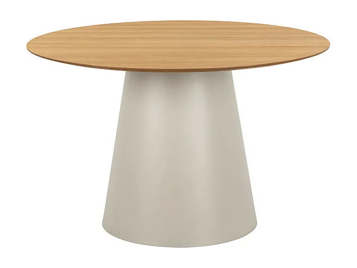 Parides - Table à manger 4 personnes ronde en bois - Bois clair