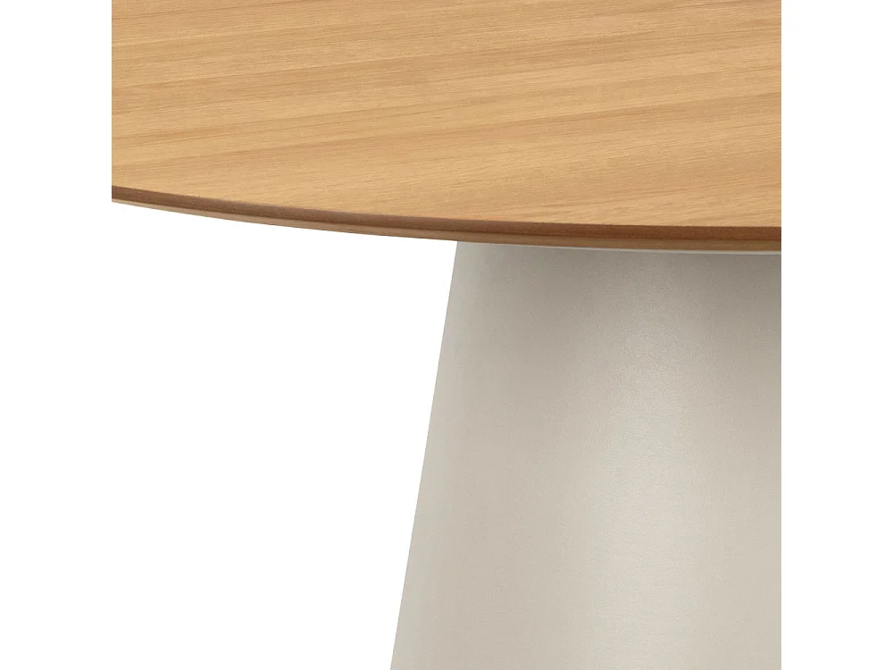 Parides - Table à manger 4 personnes ronde en bois - Bois clair