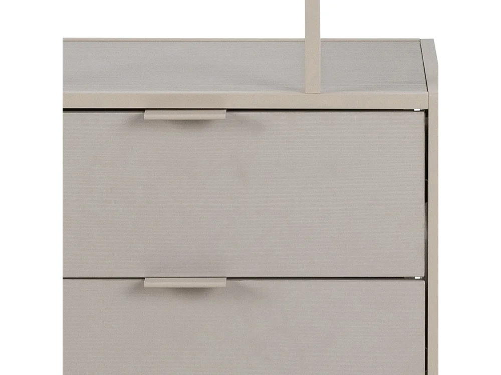 Hexa - Étagère 2 tiroirs en métal H185cm - Beige