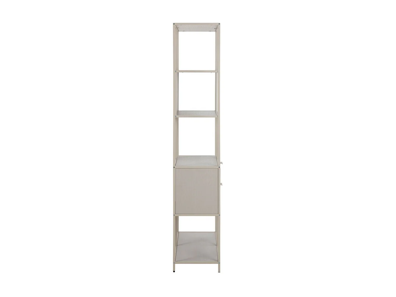 Hexa - Étagère 2 tiroirs en métal H185cm - Beige
