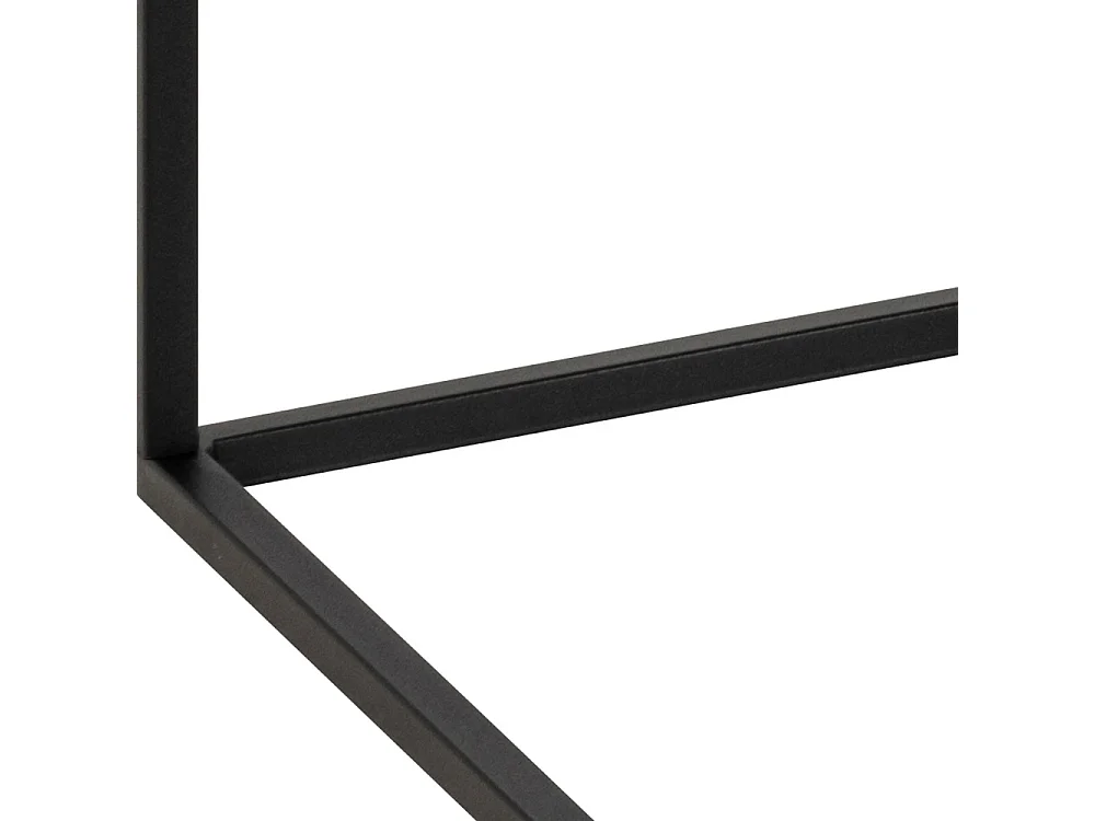 Mixo - Table basse en effet marbre et métal 110x55cm - Blanc