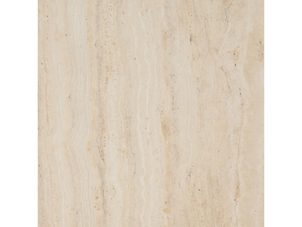 Vivo - Table basse ronde en effet travertin ø80cm - Beige