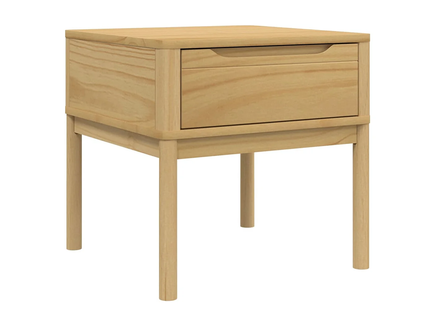 Table de chevet FLORO marron cire 55x55x54 cm pin massif