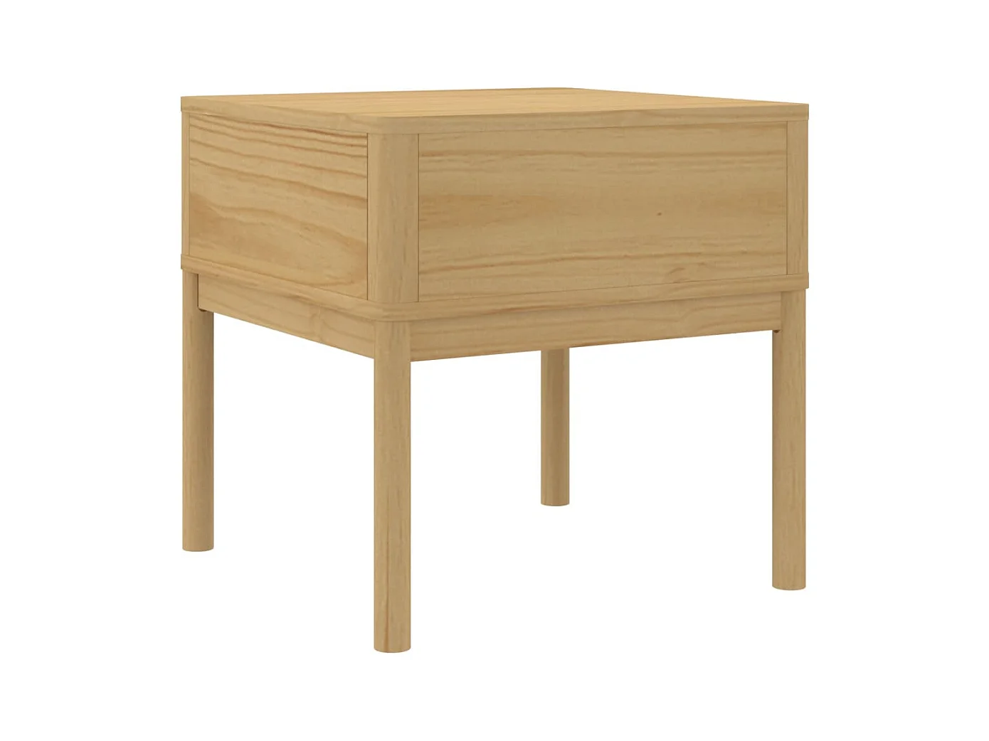 Table de chevet FLORO marron cire 55x55x54 cm pin massif