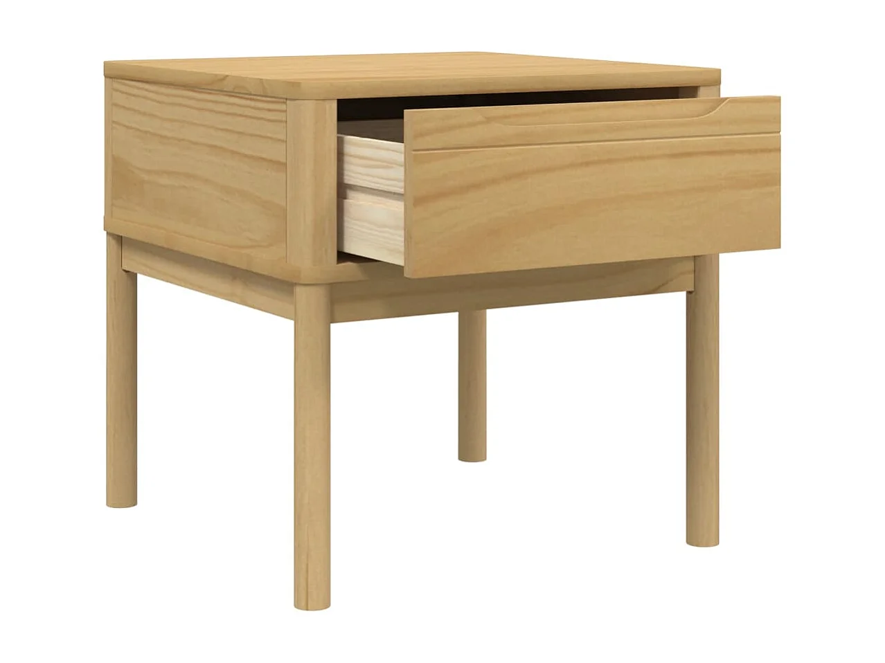 Table de chevet FLORO marron cire 55x55x54 cm pin massif