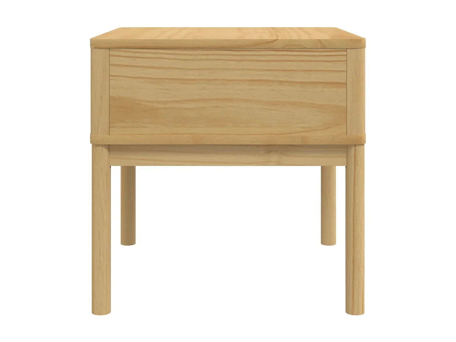 Lampentisch FLORO Wachsbraun 55x55x54 cm Massivholz Kiefer