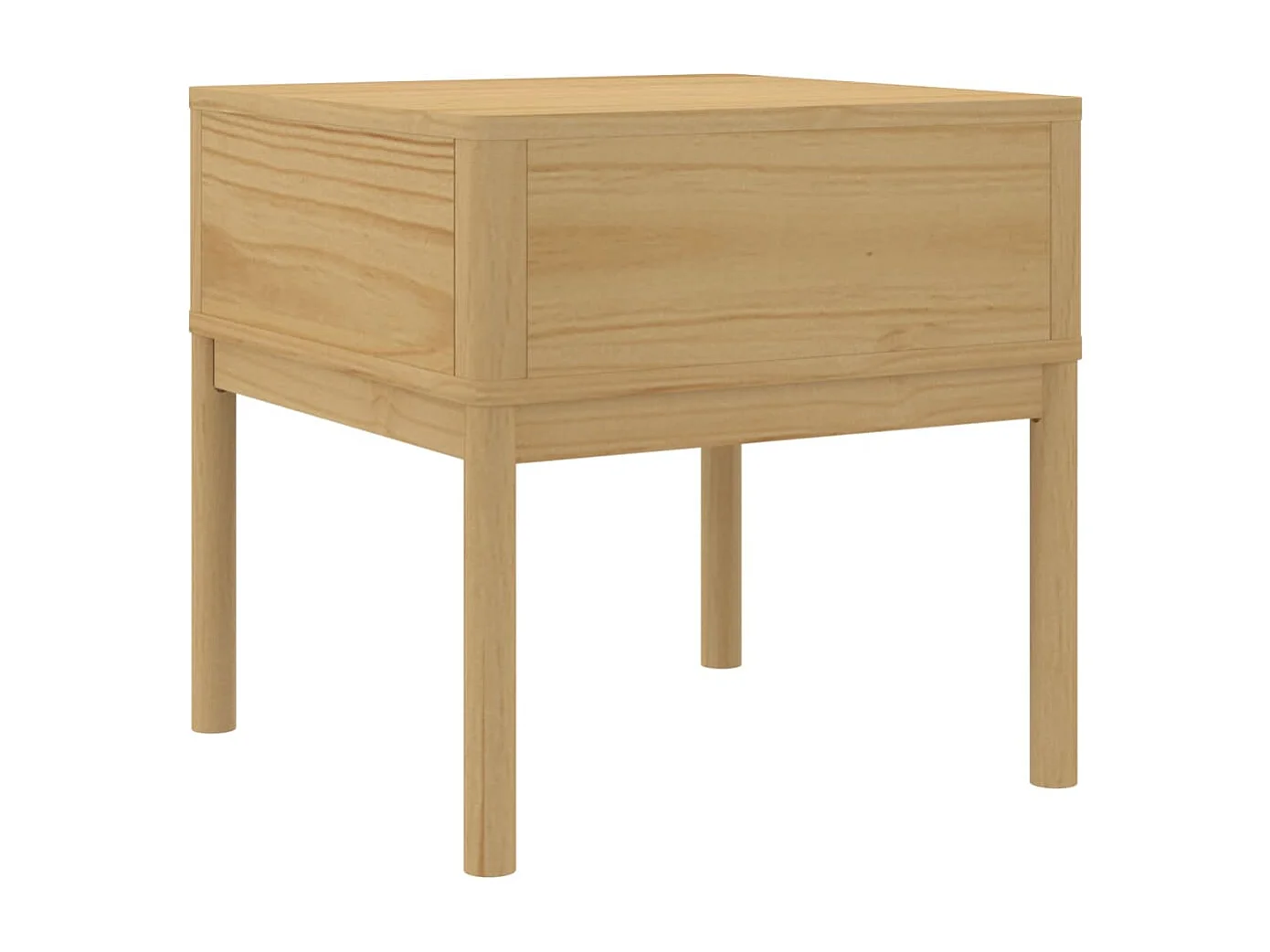 Lampentisch FLORO Wachsbraun 55x55x54 cm Massivholz Kiefer