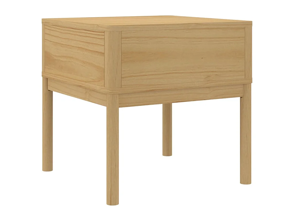 Lampentisch FLORO Wachsbraun 55x55x54 cm Massivholz Kiefer