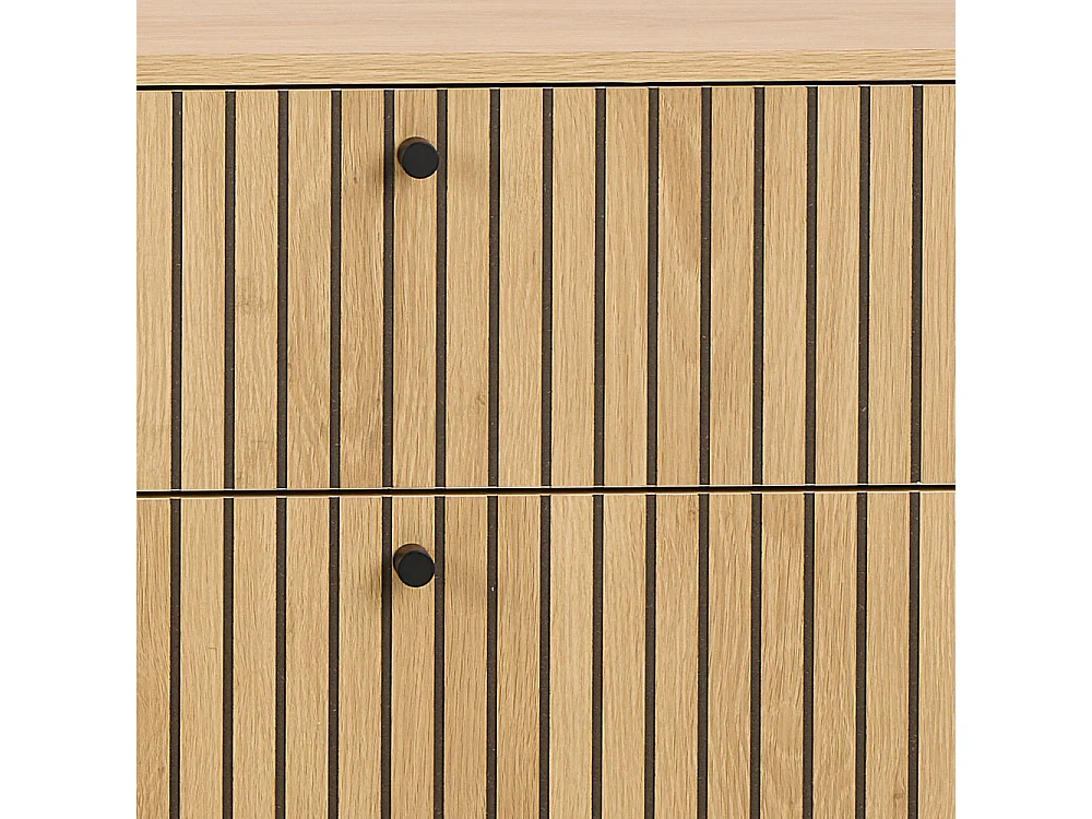 Storo - Commode 6 tiroirs en bois L157.9cm - Bois clair