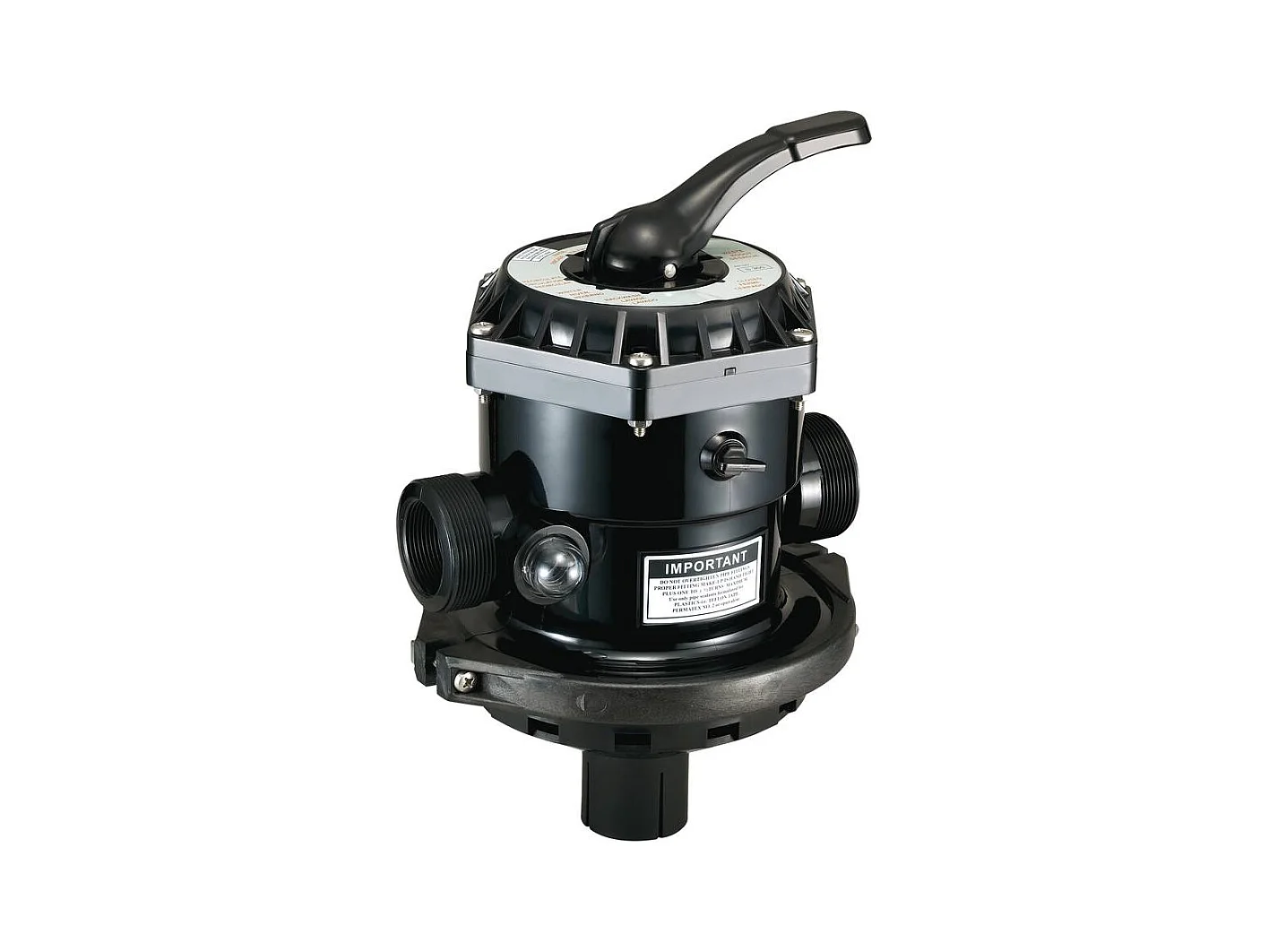 Vanne 6 voies - Dimensions 0,38 x 0,205 x 0,22 m - Poids 3 kg - Couleur Noir