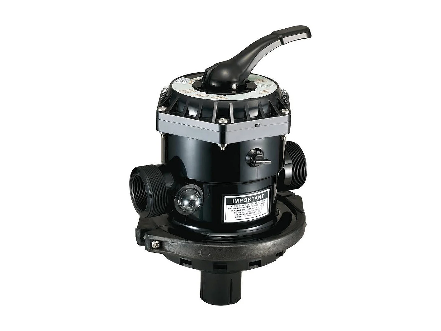 Vanne 6 voies - Dimensions 0,38 x 0,205 x 0,22 m - Poids 3 kg - Couleur Noir