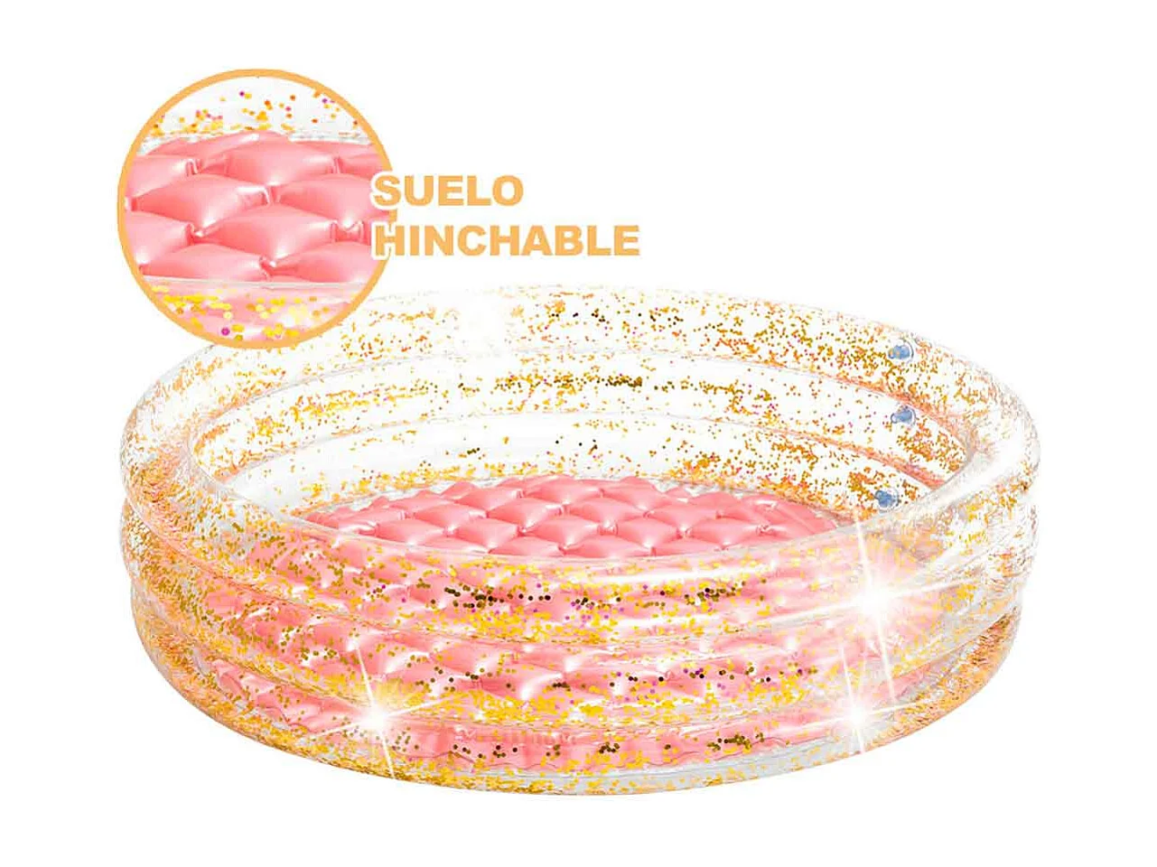 Piscine Gonflable pour Enfant "Glitter" 79cm Rose