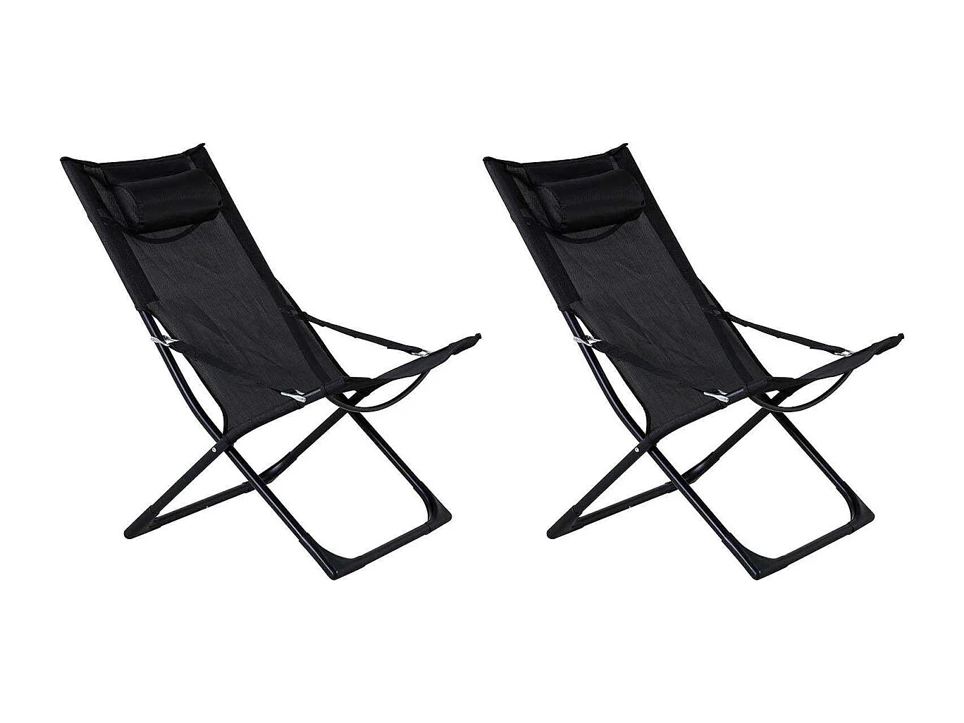 Fauteuil relax de jardin pliant Seville (Lot de 2)