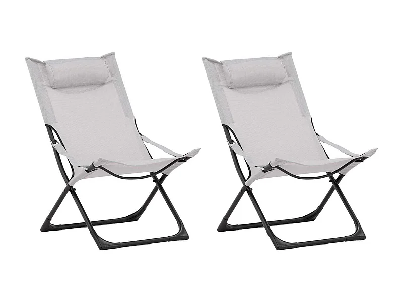 Fauteuil relax de jardin pliant Seville (Lot de 2)