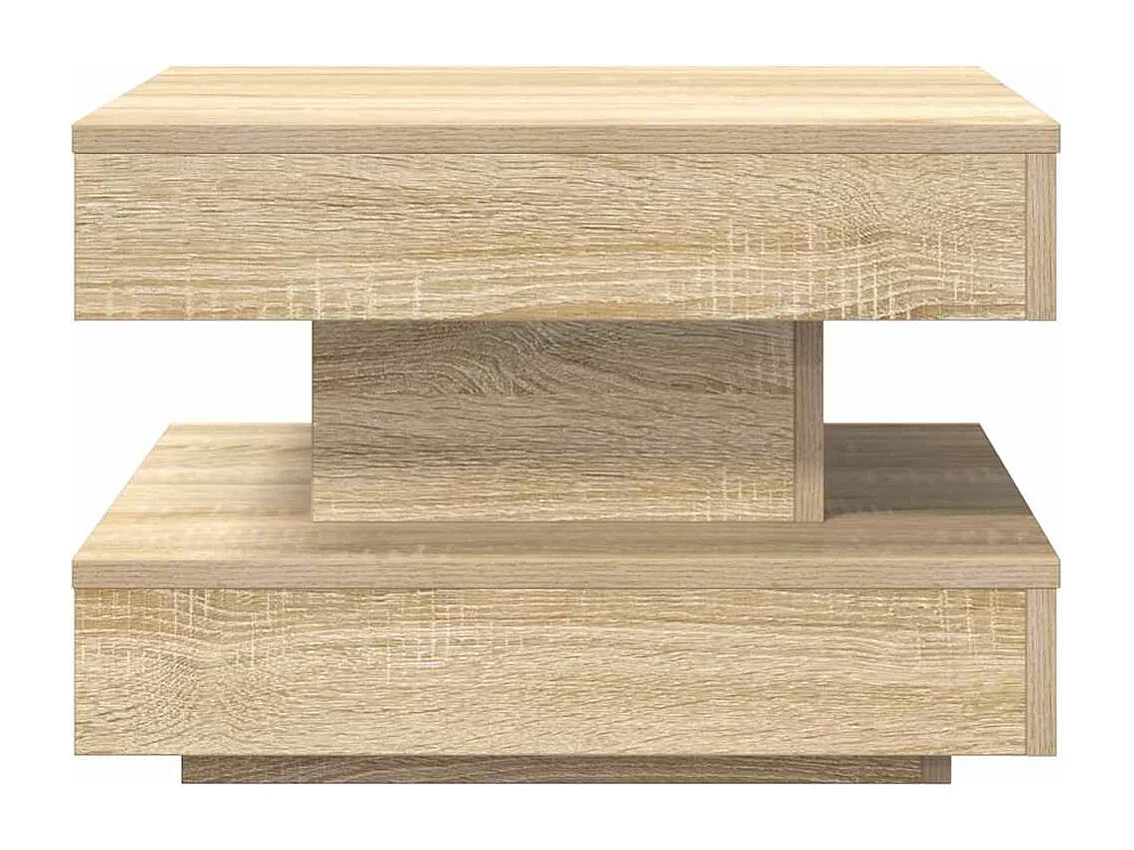 Mesa de centro rotativa a 360graus 50x50x34,5cm carvalho sonoma