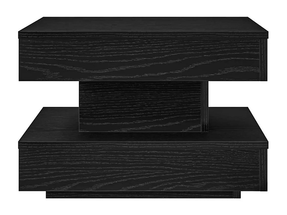 Mesa de centro giratoria 360 grados negro 50x50x34,5 cm