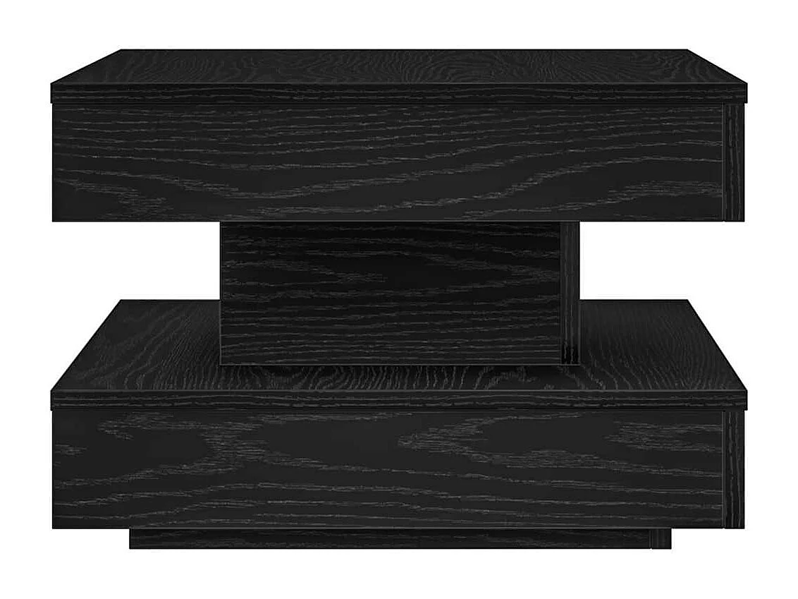 Mesa de centro giratoria 360 grados negro 50x50x34,5 cm