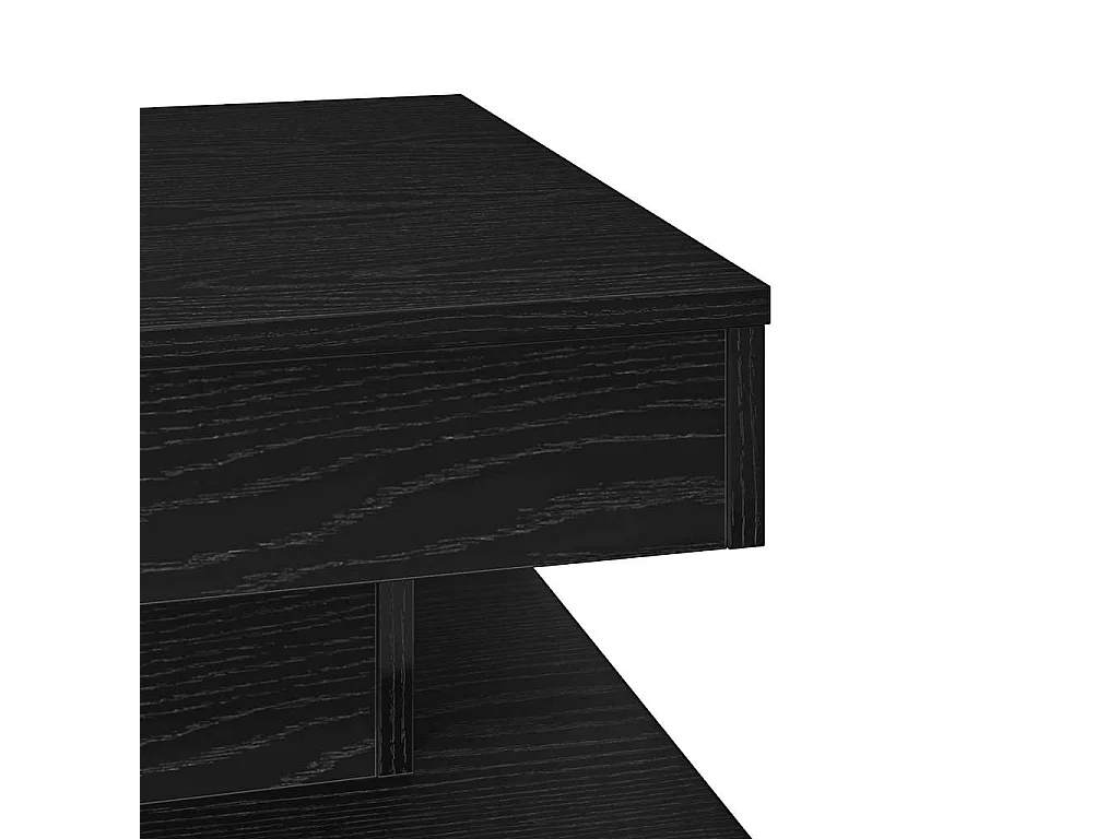 Table basse rotative à 360 degrés noir 50x50x34,5 cm