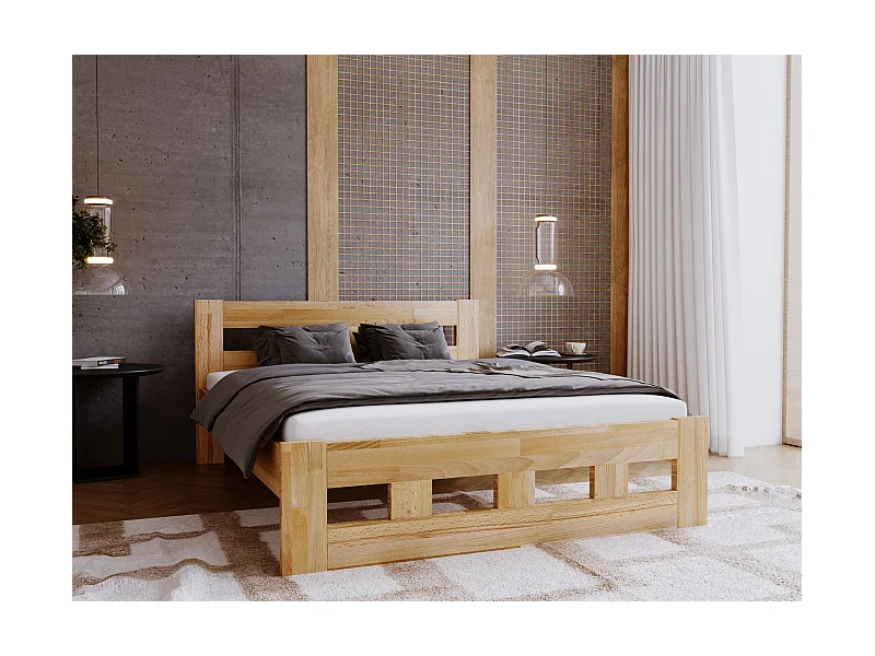 Bond 120x200 Holzbett, Farbe Eiche