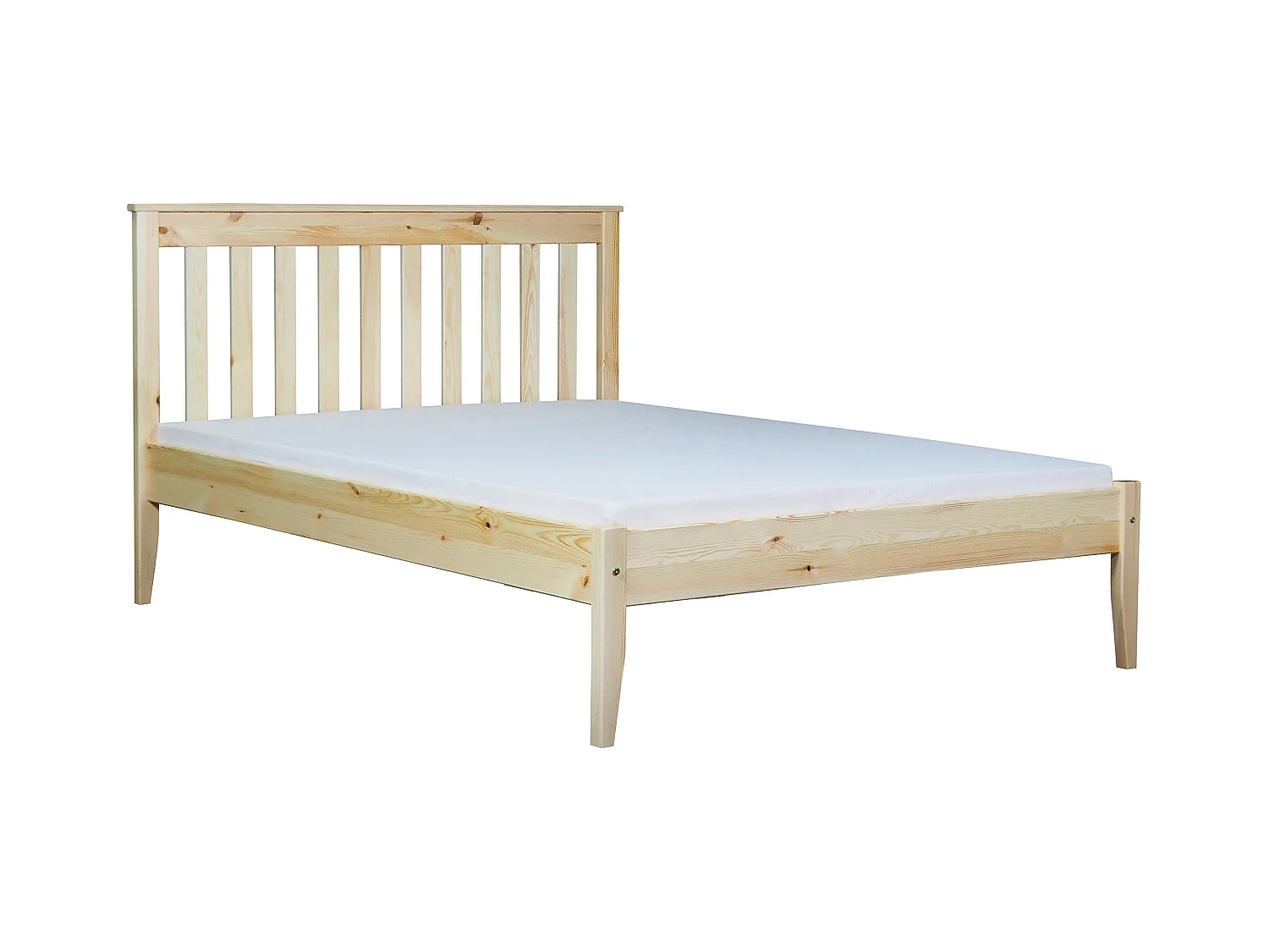 Lit 120x200 en bois de Gres, couleur pin